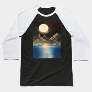 Moon mountain lake Baseball T-Shirt